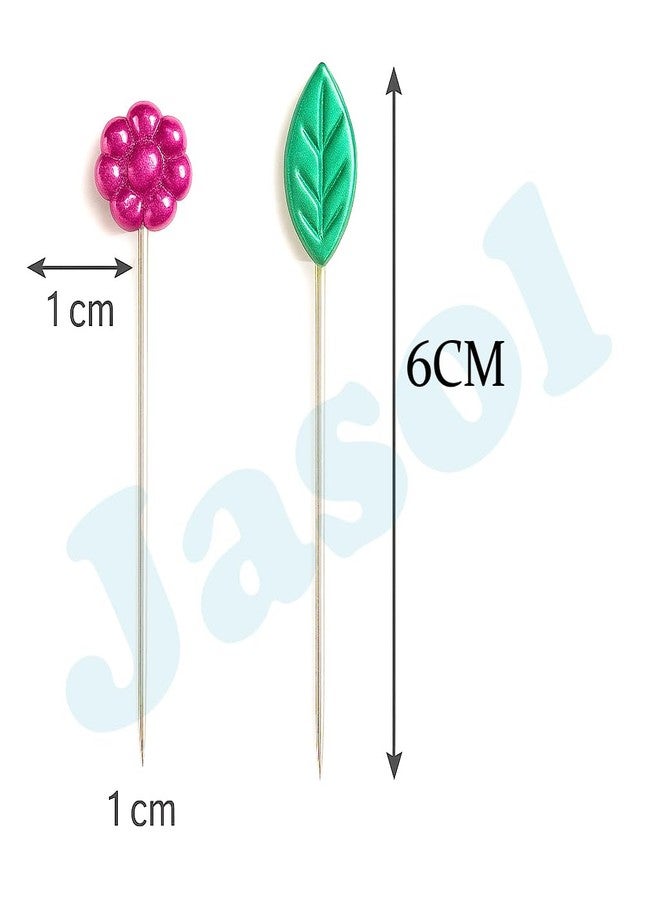 Jasol Mixed Color Multipurpose Heart Shaped Head Sewing Pins - 60 Pcs, 5.5cm - for Tailoring, Dressmaking, Patchwork, Crafts, Fashion Designing, Florist, DIY, Decoration - Image 5